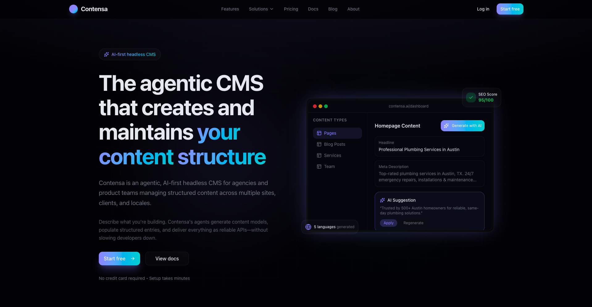 Contensa: The Agentic CMS That Creates and Maintains Your Content Structure